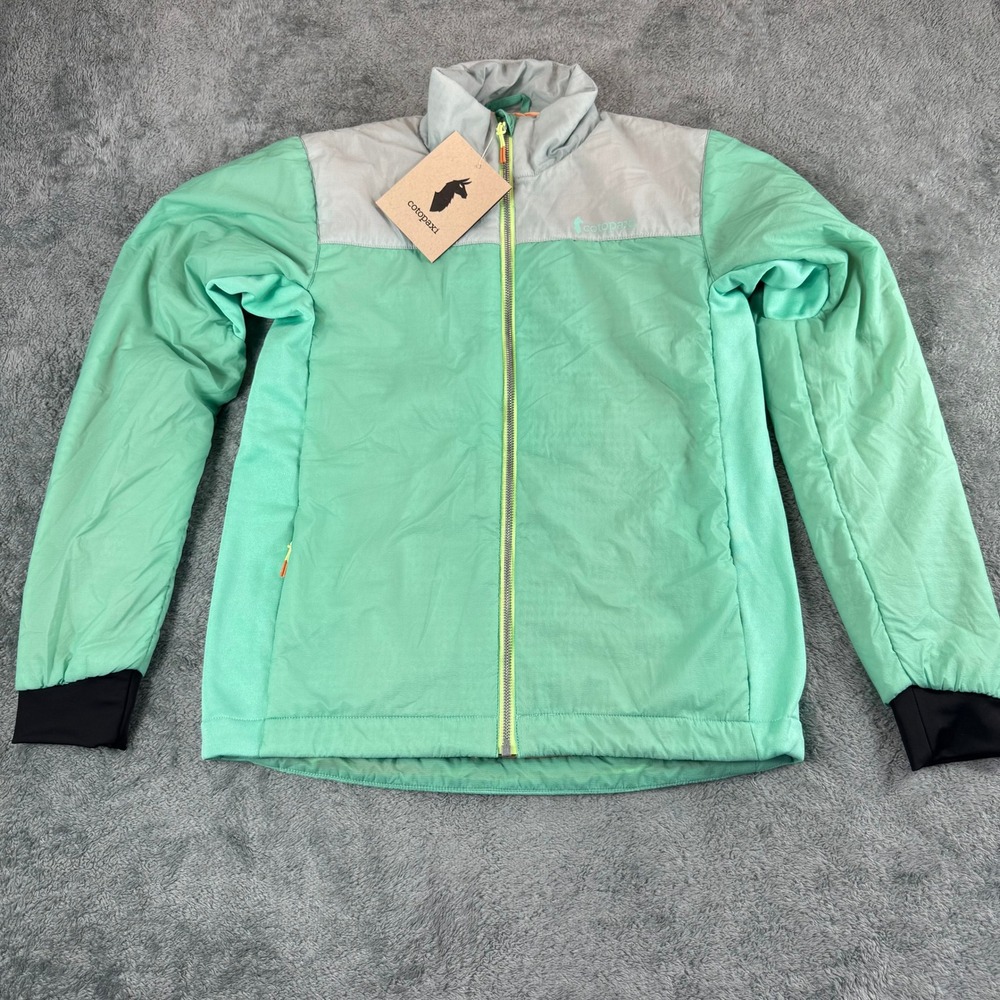 Cotopaxi Pacaya Insulated Jacket Teal Light Blue Colorblock Coat Pockets Small